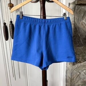 Aritzia Cozy Sweatfleece Perfect Hi-Rise Blue Mini Shorts size Medium NWT